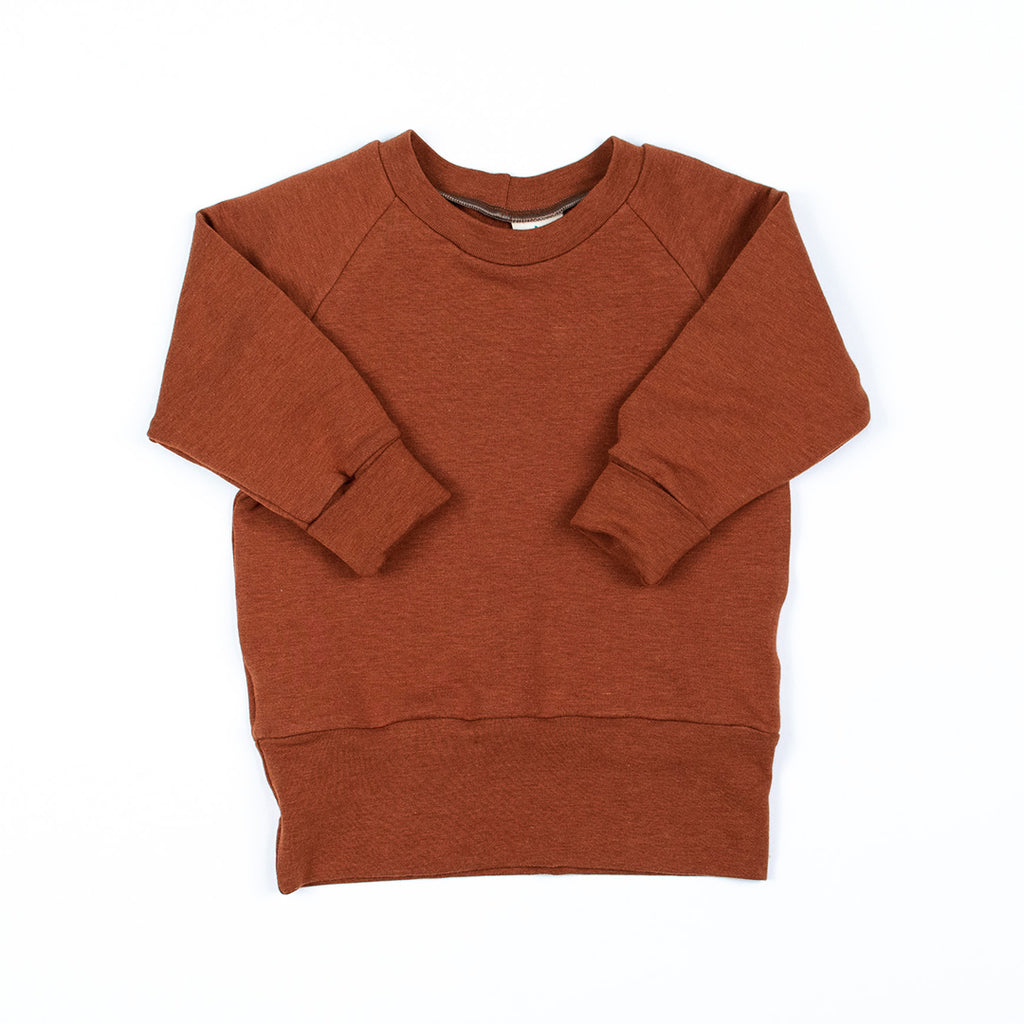 baby sweatshirt in cinnamon colour